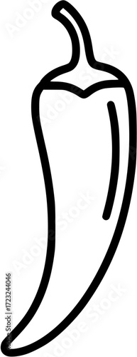 chili pepper vector illustration for spicy food ingredient and recipe design needs