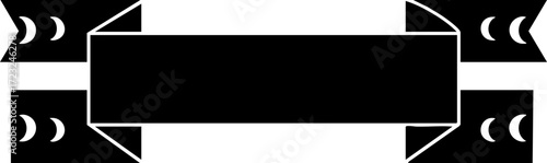 Stylish black banner ribbon for modern designs and templates, perfect for adding a touch of elegance and sophistication to any project with a sleek, clean look