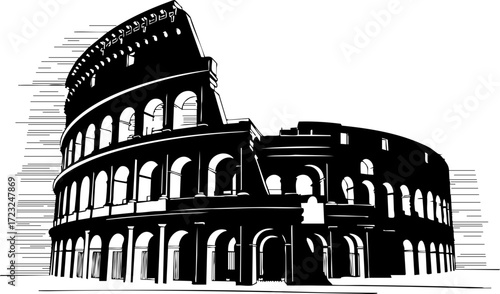 Iconic Colosseum monument in Rome Italy travel destination historical landmark architectural wonder ancient amphitheater symbol of heritage and grandeur