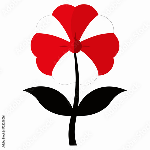 silhouette  nemesia strumosa danish  flower vector illustration isolated on white background