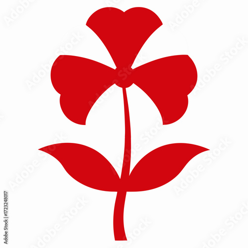 nemesia strumosa danish silhouette vector on white
