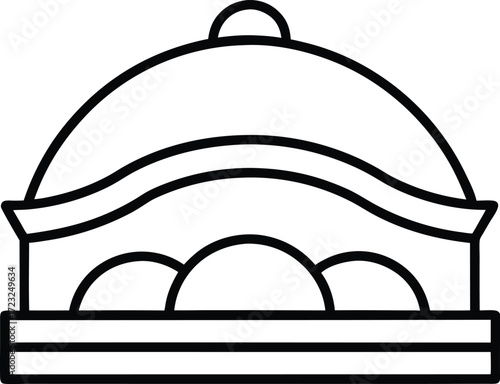 rooftop amphitheater dome design illustration on transparent