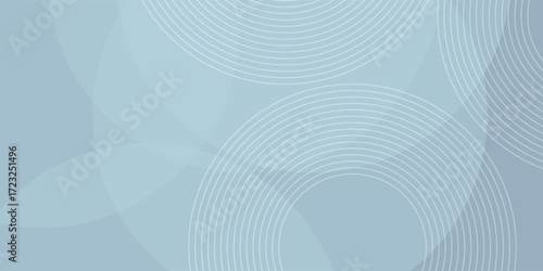 Subtle Circular Motion, A Minimalist Abstract Composition with Light Blue and White Lines Forming Concentric Patterns