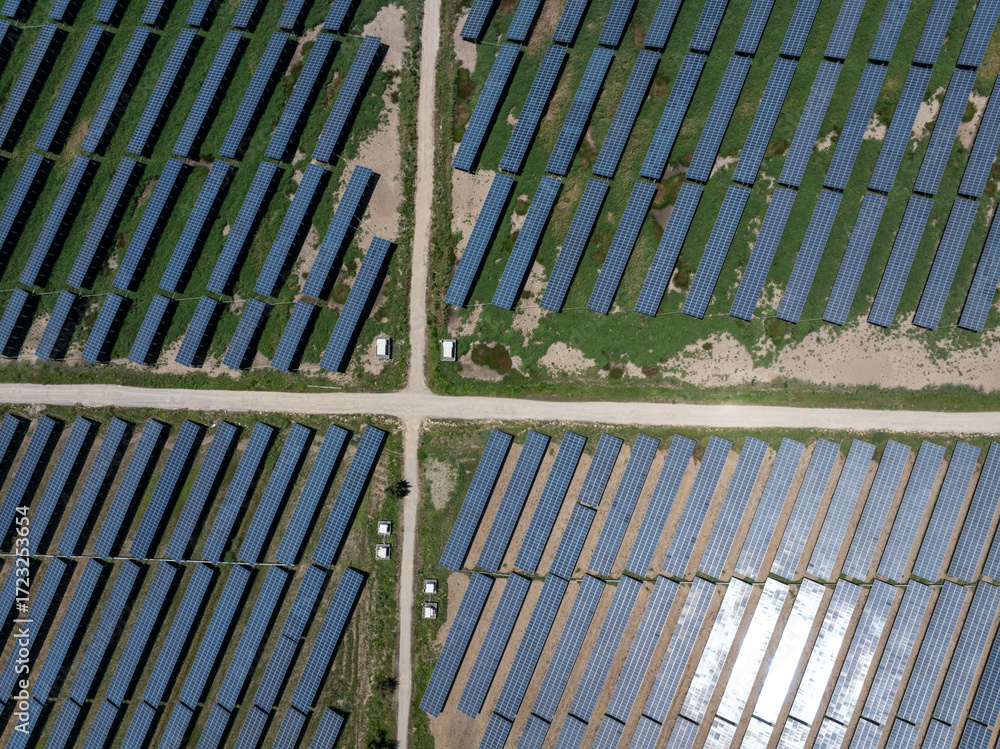 Obraz premium solar power station on beach