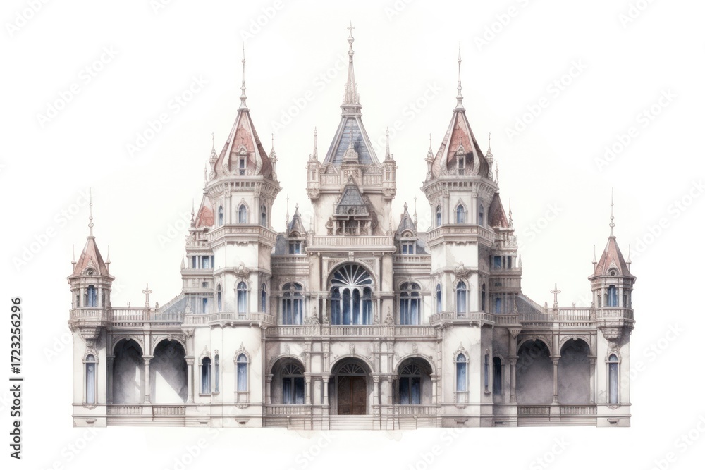 Fototapeta premium Palace architecture building spire.