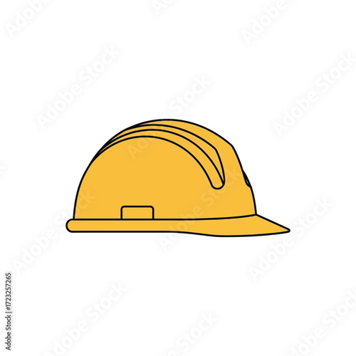 construction helmet on white background