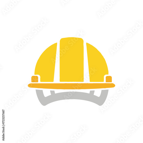 construction helmet on white background