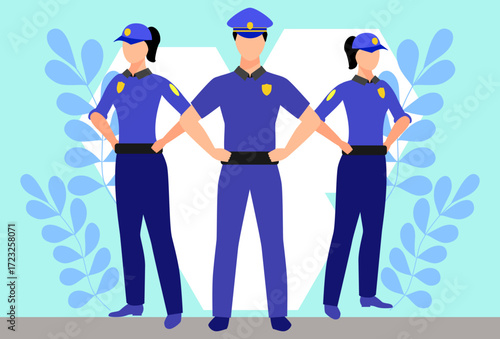 Law Enforcement Concept Illustration Vector Style