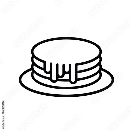 pancakes  icon vector desert sign