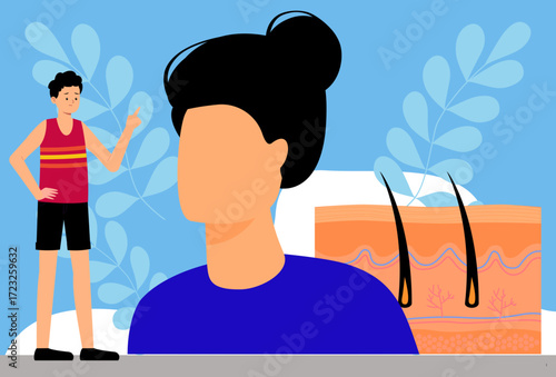 Blackhead Concept Illustration Vector Style