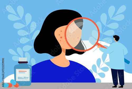 Dermatology Concept Illustration Vector Style