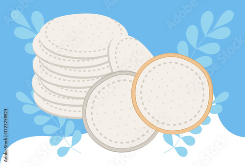 Cotton Pads Concept Illustration Vector Style