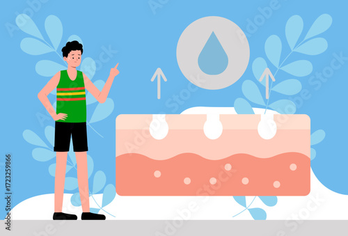 Exfoliation Concept Illustration Vector Style