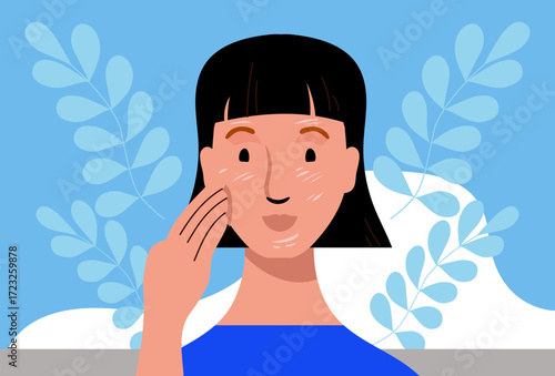 Dry Skin Concept Illustration Vector Style