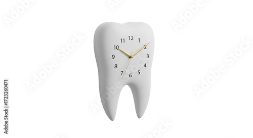 Isolated Unique Tooth Clock Design Object for Dentists, Health Care Offices, and Medical Clinic