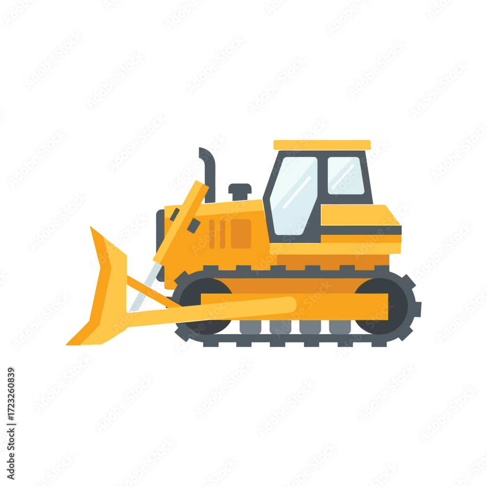 Obraz premium yellow bulldozer isolated on white