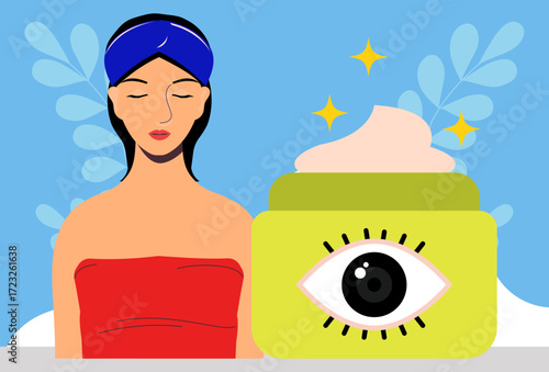Eye Cream Concept Illustration Vector Style