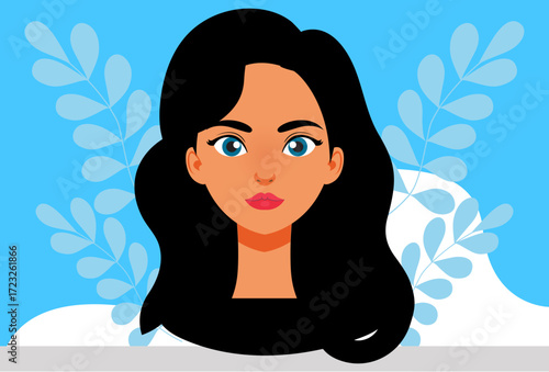 Hair Concept Illustration Vector Style