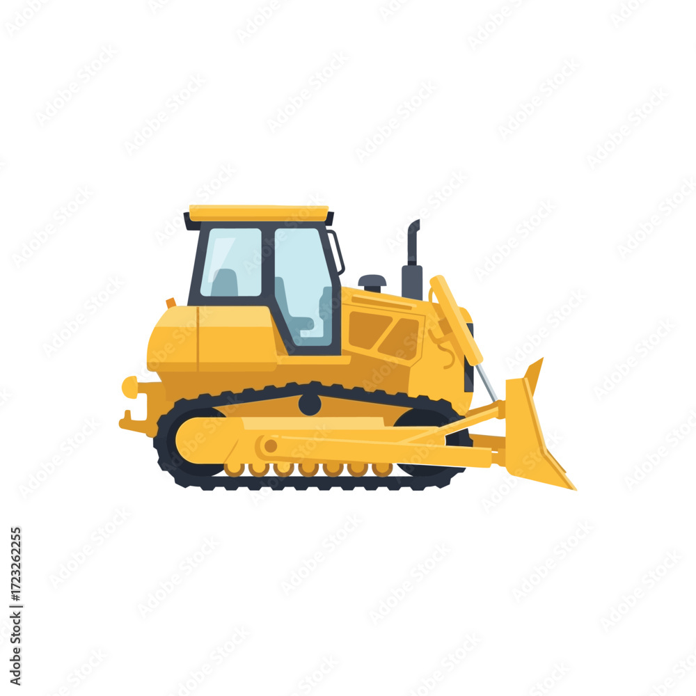 Obraz premium yellow bulldozer isolated on white