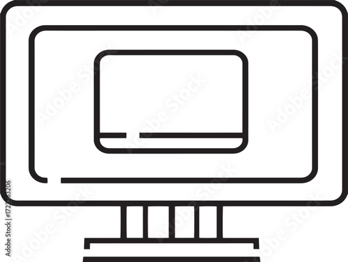Presentation icon beautifully crafted in minimal clean vector style