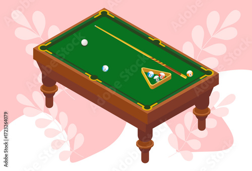 Billiards Concept Illustration Vector Style