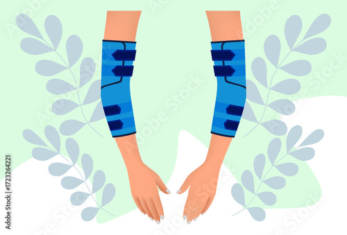 Elbow Pad Concept Illustration Vector Style