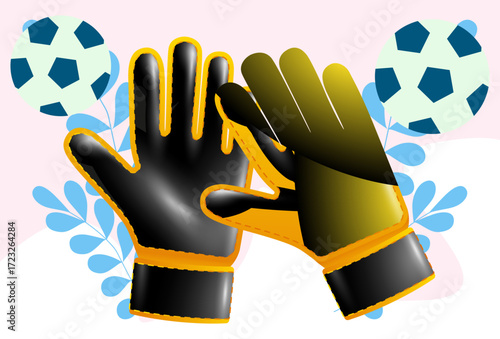 Goalkeeper Glove Concept Illustration Vector Style