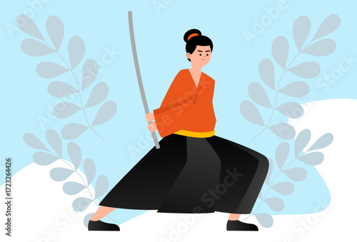 Kendo Concept Illustration Vector Style