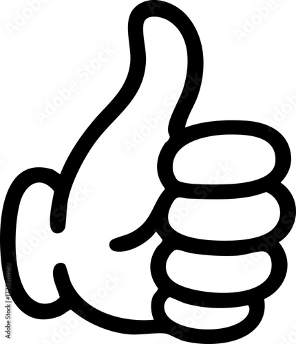 Cartoon Hand Gesture Icon: Ok Hand