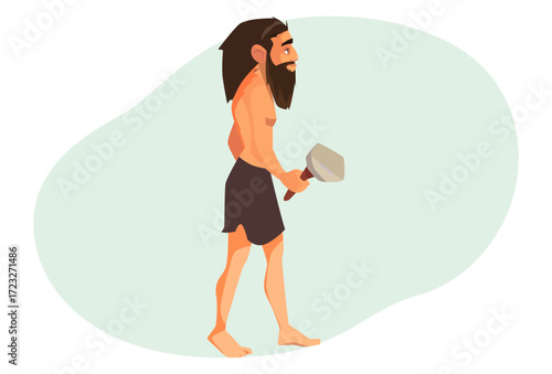 Prehistoric Clothes Concept Illustration Vector Style