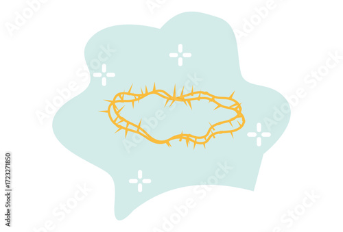 Crown Of Thornes Concept Illustration Vector Style