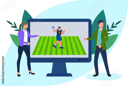 Live Sports Concept Illustration Vector Style