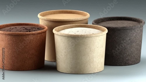 Ice cream containers