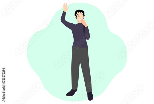Referee Concept Illustration Vector Style