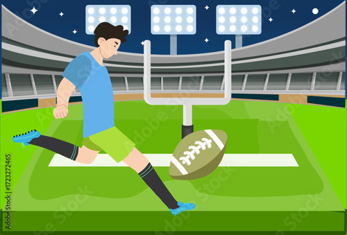 Goal Post Concept Illustration Vector Style