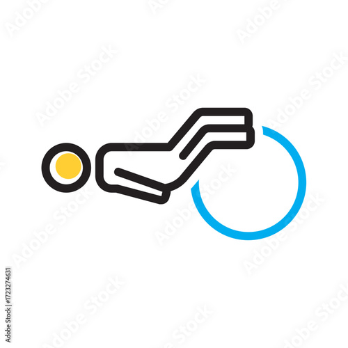 Vector multi color icon for Physical