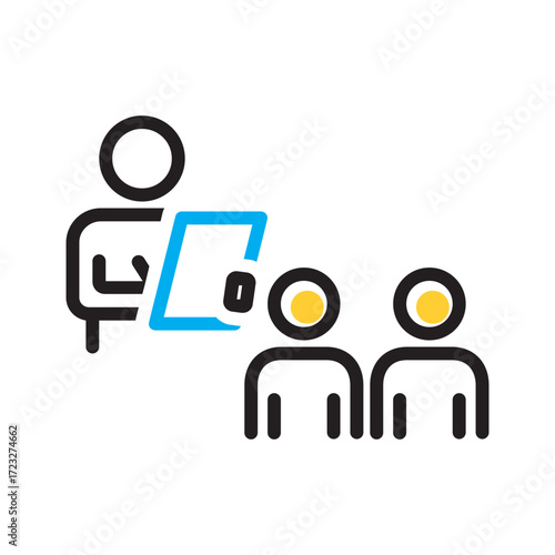Vector multi color icon for Staffing