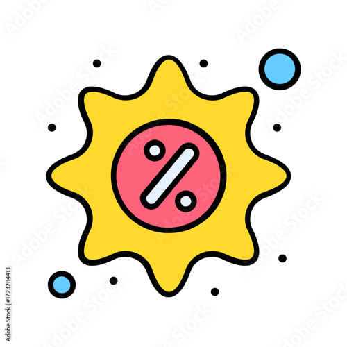 Special Discount Offer Bright Sunburst Icon for Eye-Catching Promotions and Sales