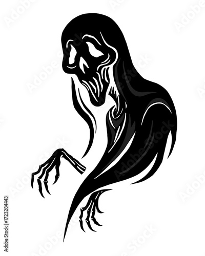 Oscuro rostro fantasmal.