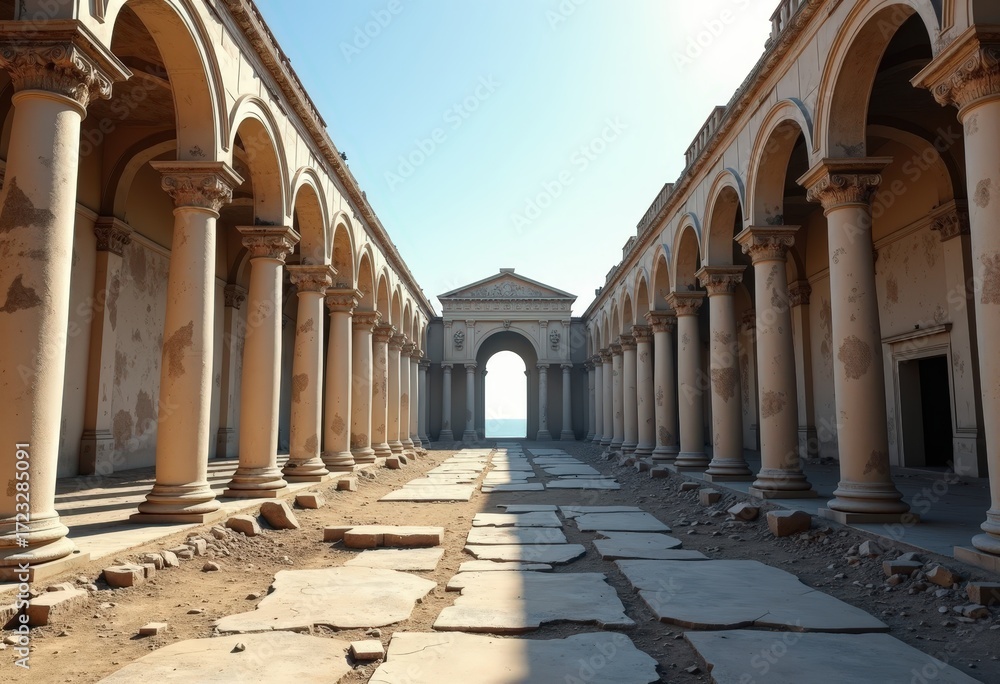 Fototapeta premium Ancient Columns with Archway
