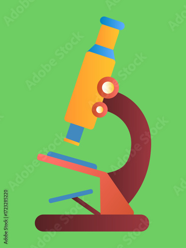 Microscope Illustration Scientific Exploration and Discovery with Precision Tool