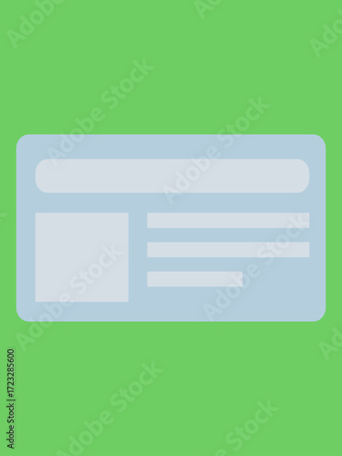 Illustration of a blank identity card or employee badge for business identification