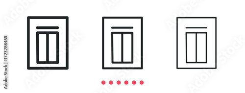 Elevator icon. Thin line icon vector