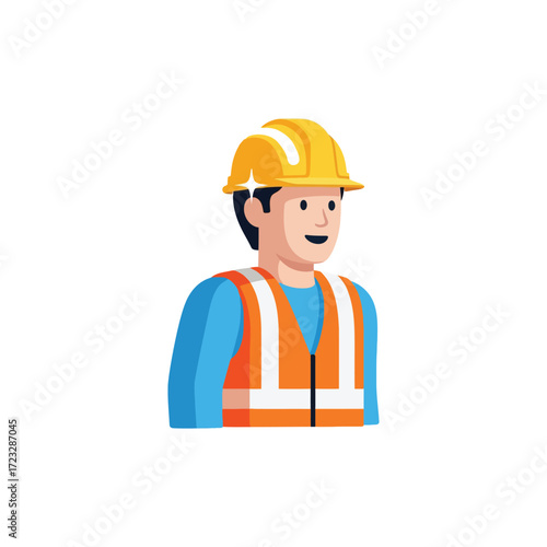construction worker with helmet