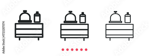Room service icon. Thin line icon vector