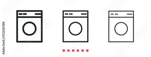 Laundry icon. Thin line icon vector
