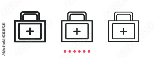 First aid icon. Thin line icon vector