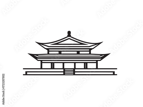Modern South Korea symbol with clean elegant vector