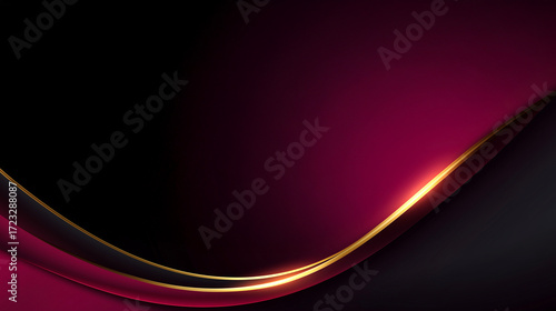 赤と黒のグラデーションに金の光沢ラインが流れる高級感ある背景