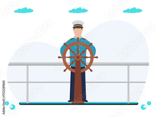 Sailor Concept Illustration Vector Style